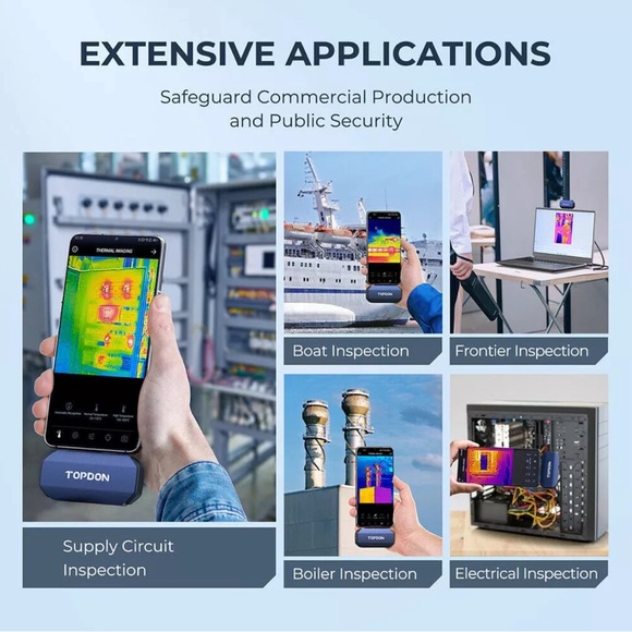 TOPDON TC001 Compact Thermal Imaging Camera for USB-C Android Devices 256X192 PX - Picture 6 of 10
